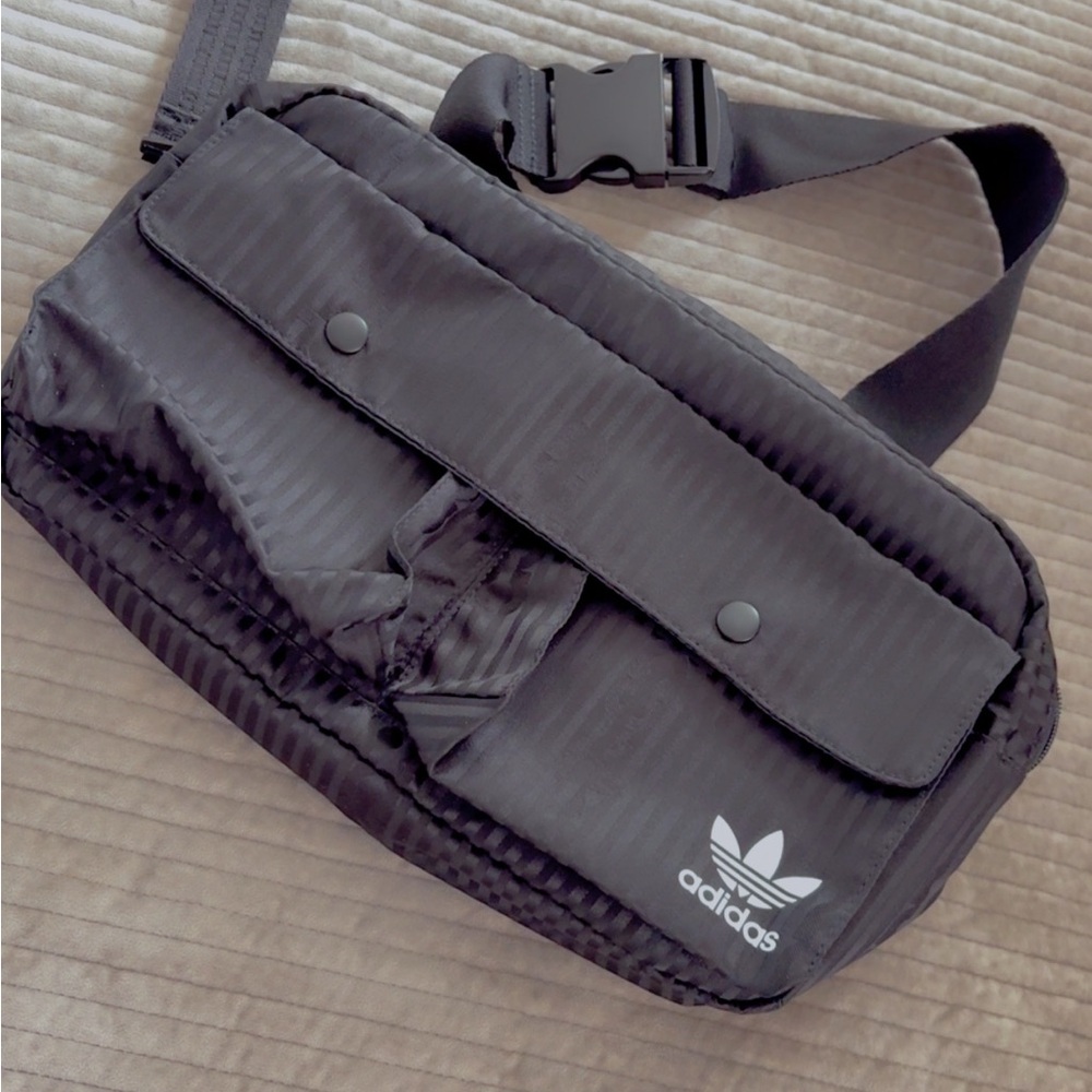 Adidas Black Belt Bag for Men